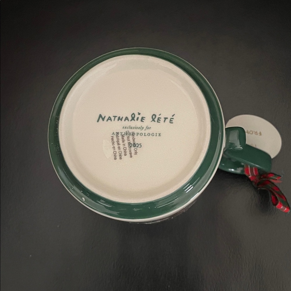 NWT: Anthropologie Nathalie Lete Holiday Monogram “L” Mug - Picture 4 of 5